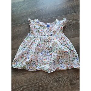 Maison Mini Floral Print‎ Dress Ruffle Sleeves Girls Size 5Y #4